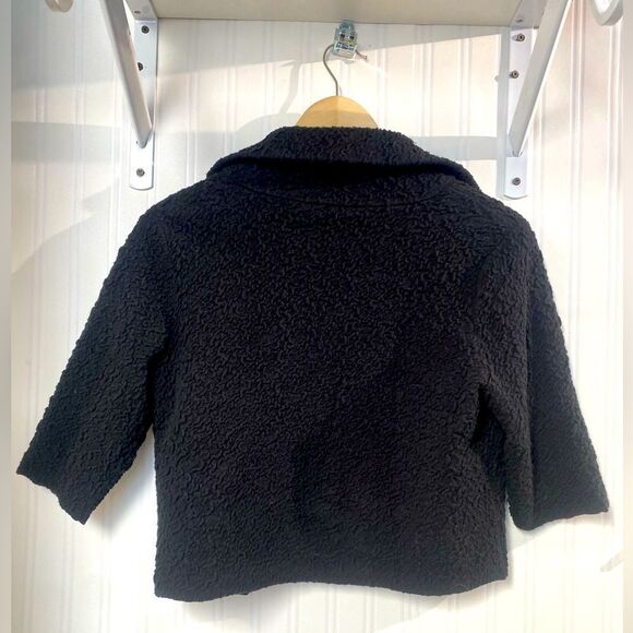 Eileen Fisher Black Textured Short Sleeve Jacket Sz XS - Picture 4 of 4
